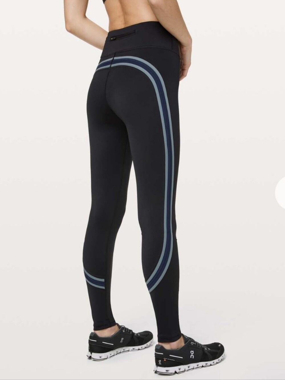Lululemon Run Crew Tight *28" Black / True Navy / Steam Blue